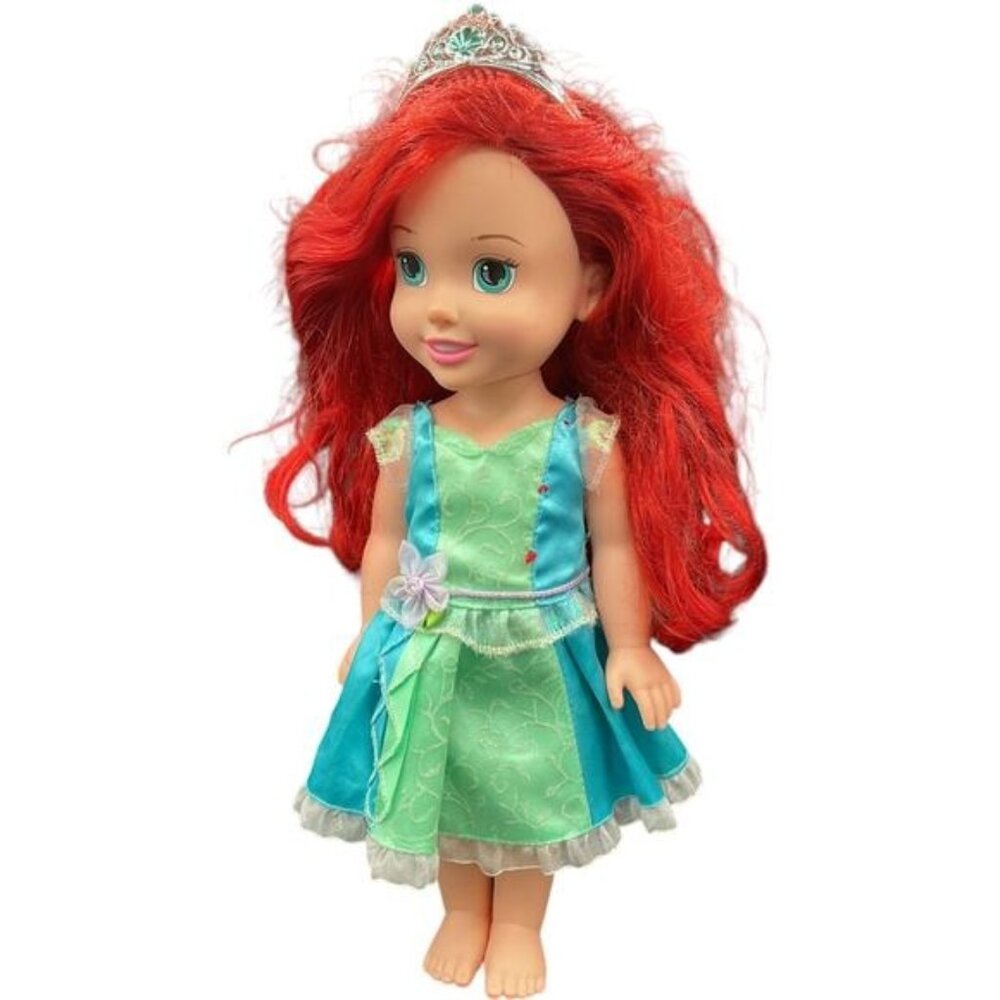 Disney Princess Ariel Toddler Doll With Red Hair & Tiara 14" Little Mermaid